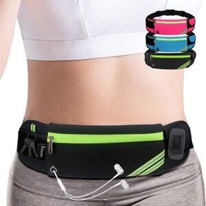 AIKENDO Running Belt / Waist Pack – Black (One Size Adjustable)